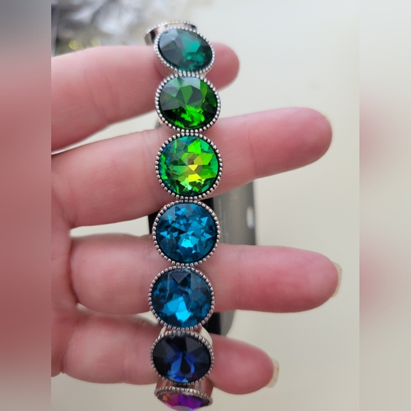 paparazzi Jewelry - Paparazzi Mulicolor Faceted Gem Stretch Bracelet